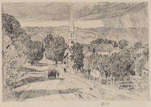 En landsby i Vermont av Childe Hassam