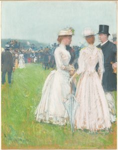 Ved Paris Grand Prix (ved Paris Grand Prix) av Childe Hassam