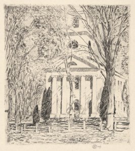 Kirke i Old Lyme, 1924 av Childe Hassam