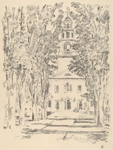 Colonial Church, Gloucester av Childe Hassam