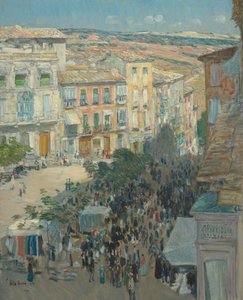 Utsikt over en sørfransk by av Childe Hassam
