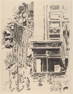 Lafayette Street av Childe Hassam