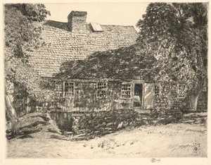Old Mulford House, Easthampton, 1926 av Childe Hassam
