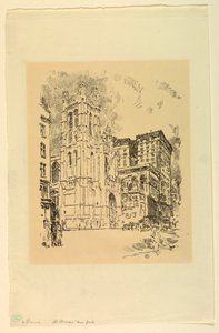 St. Thomas' New York av Childe Hassam