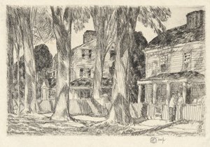 Sunlight Village Street, 1925 av Childe Hassam