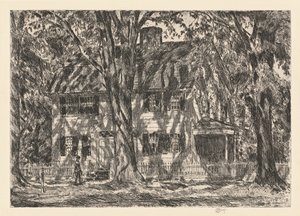 The Lion Gardiner House, Easthampton av Childe Hassam