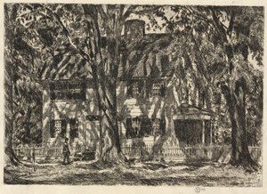 The Lion Gardner House, Easthampton av Childe Hassam