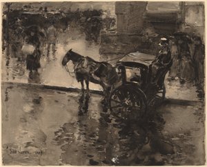 The Up-Tide på Avenue av Childe Hassam
