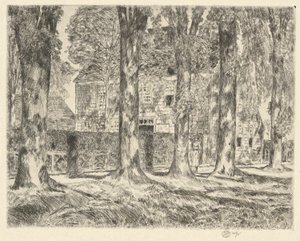 Village Elms, 1923 av Childe Hassam