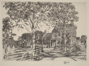 Walt Whitmans fødested av Childe Hassam