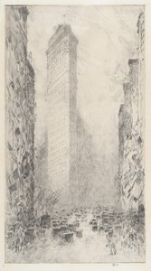 Washingtons bursdag – Fifth Avenue og 23rd Street av Childe Hassam