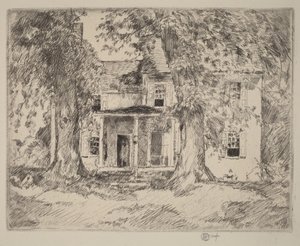 Washingtons hovedkvarter nær Valley Forge av Childe Hassam