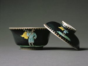 En sukkerskål og et deksel, Qianlong Period (1736-95) ca. 1740 (porselen) (se også 314530)