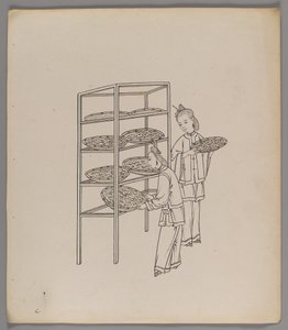 Album med separate blader: Silke Cultivation and Production (blekk på papir) (se også 499288-303) av Chinese School