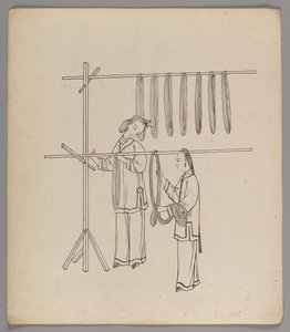Album med separate blader: Silke Cultivation and Production (blekk på papir) (se også 499288-303) av Chinese School