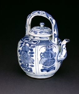 Blå og hvit kraak vingryte, Wanli, 1590-1610 (porselen) av Chinese School