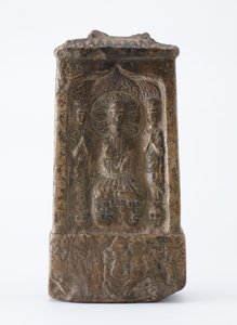 Buddhistisk tavle i form av en miniatyrhelligdom, divisjonsperiode, ca. 520 e.Kr av Chinese School