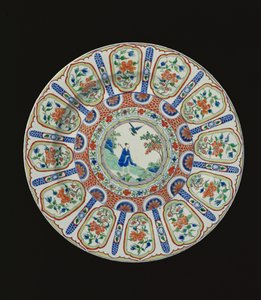Lader som viser den udødelige Tang-poeten Li Bai, Kangxi-perioden, ca. 1690 (porselen) av Chinese School