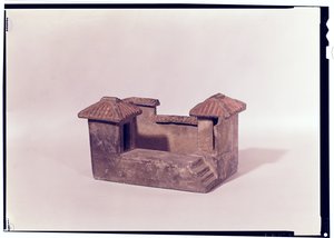 Begravelsesmodell av et hus, Han-dynastiet (terrakotta)