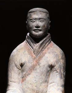 Stor kriger av Xian, mausoleet til Qin Shi Huang, Lintong-distriktet, Xi'an, Shaanxi-provinsen, Kina, 221-206 f.Kr. (terrakotta) av Chinese School