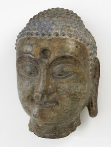 Leder for Buddha, divisjonsperiode, 550-577 (kalkstein) av Chinese School