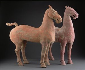 Hestepar, Han-dynastiet (206 f.Kr.-220 e.Kr.) (lertøy)