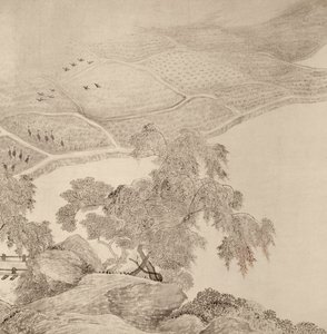 Passing the Summer at the Thatched Hall of the Inkwell (blekk på papir) av Chinese School