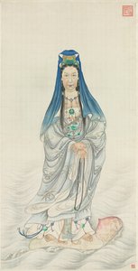 Portrett av enkekeiserinne Cixi som Guanyin av Chinese School