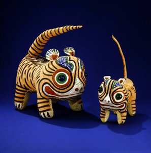 Tigre (malt tøy) (se også 235788) av Ching Period Chinese School