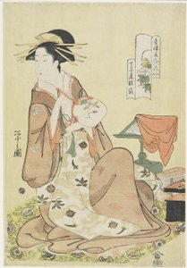 Hinazuru fra Cho_jiya House, ca. 1794-1795 av Chobunsai Eishi
