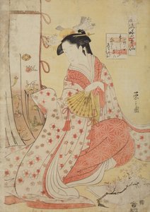 Poeten Ono no Komachi, fra serien: Seks udødelige poeter i elegant stilisering (del 2), Furyu yatsushi Rokkasen, sono ni av Chobunsai Eishi