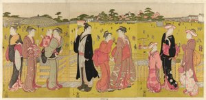 Spaser nær Mihashi i Ueno av Chobunsai Eishi