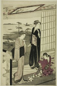 Suma, fra serien "A Fashionable Parody of the Tale of Genji (Furyu yatsushi Genji)" av Chobunsai Eishi