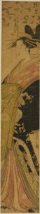 Courtesan Shizuka fra Shizutamaya av Chobunsai Eishi