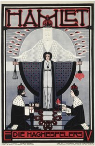 Hamlet par Lebeau, Chris (1878-1945). Fargelitografi, størrelse: 121x79,3