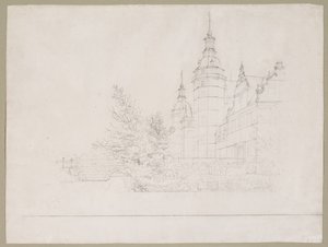 Frederiksborg slott. Fest på Møntbroen av Christen Købke