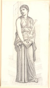 Medea med sverd i hånden, helfigur av Christen Købke