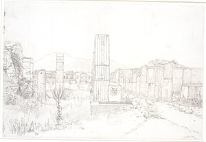 En del av forumet i Pompeii av Christen Købke
