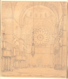 En del av interiøret til St. Marco i Venezia av Christen Købke