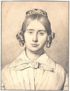 Portrett av kunstnerens kone, Susanne Cecilie født Købke av Christen Købke