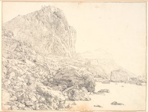 Utsikt over Marina Piccola på Capri av Christen Købke
