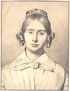 Portrett av kunstnerens kone, Susanne Cecilie født Købke av Christen Købke