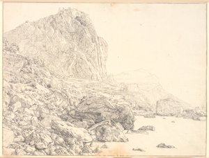 Utsikt over Marina Piccola på Capri av Christen Købke