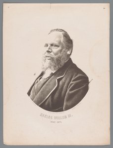 Portrett av William III av Nederland Kong Vilhelm III 1849-1874 (tittel på objekt) av Christiaan Bos