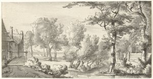 Landskap med gård av Christiaan Josi