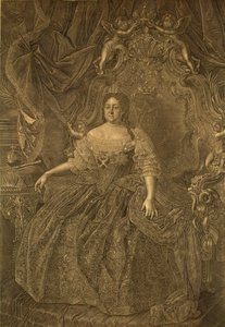 Portrett av keiserinne Anna Ioannovna 1693-1740, 1740-tallet av Christian Albrecht Wortmann
