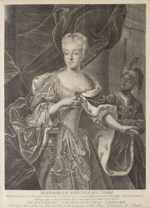 Portrett av prinsesse Charlotte av Brunswick-Wolfenbüttel 1694-1715, kone til Tsarevich Alexei Petro av Christian Albrecht Wortmann