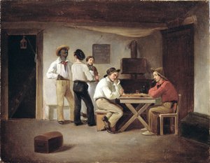 Sjømenn som spiller et brettspill i en taverna av Christian Andreas Schleisner