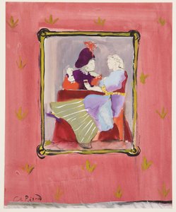 Et utkledd par, ca. 1935-45 (gouache på papir) av Christian Bérard