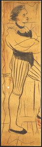 Triptych (tegning av en elskers scene) (blyant på papir) (se også 742029-30) av Christian Bérard